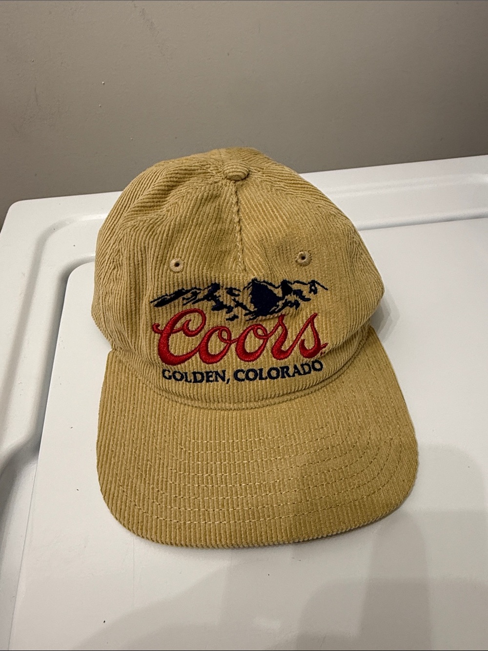 Coors Golden Colorado Corduroy 5 Panel Baseball Cap - Tan